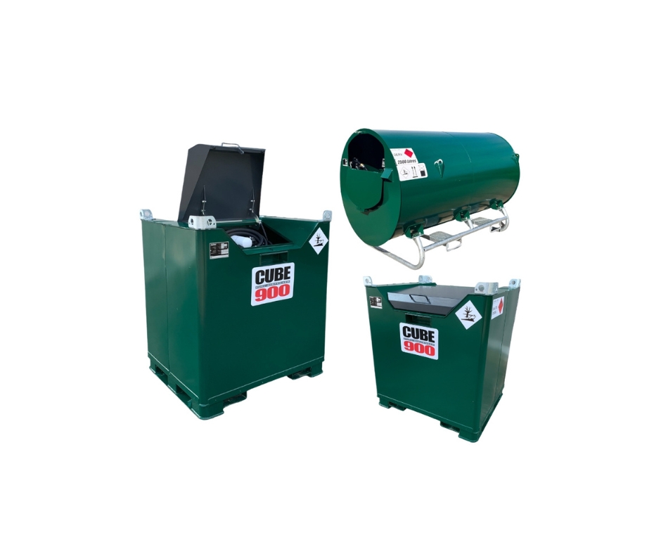 Mobile site tanks for diesel and HVO. Fully bunded steel tanks with PIUSI pumps
